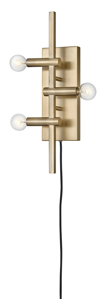 Three Light Plug-in Sconce