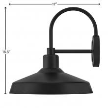  12070BK - Medium Wall Mount Barn Light