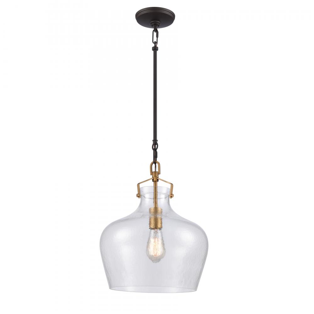 Davenport 13'' Wide 1-Light Pendant - Brushed Antique Brass