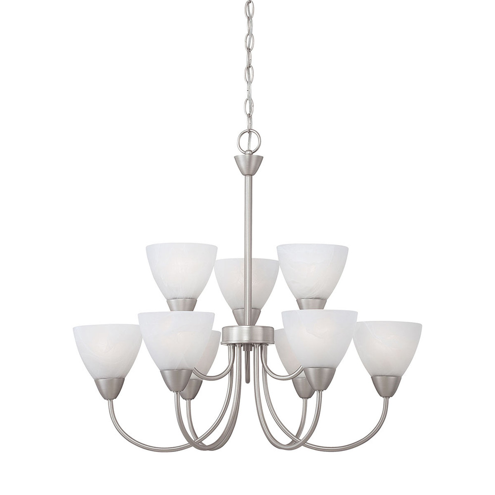 Thomas - Tia 25.98'' Wide 5-Light Chandelier - Matte Nickel