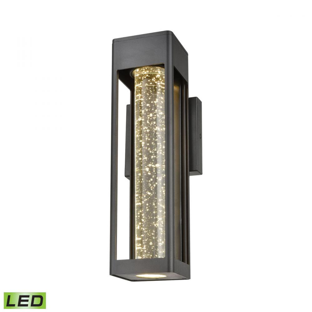 Emode Sconce in Matte Black with Seeded Crystal - Integrated LED