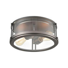 ELK Home 12112/2 - 2-Light Flush Mount in Black Nickel with Clear Glass