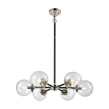 ELK Home 15356/6 - Boudreaux 6-Light Chandelier in Matte Black with Clear Glass