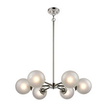 ELK Home 15367/6 - Boudreaux 6-Light Chandelier in Polished Nickel with Frosted