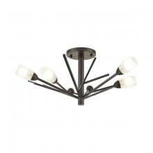  18275/6 - Ocotillo 6-Light Semi Flush Mount in Oil Rubbed Bronze with Frosted Glass