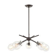 ELK Home 31938/5 - Jaelyn 5-Light Chandelier in Oil Rubbed Bronze with Clear Glass