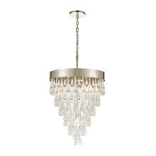 ELK Home 32342/5 - Morning Frost 5-Light Chandelier in Silver Leaf with Clear and Frosted Glass Drops