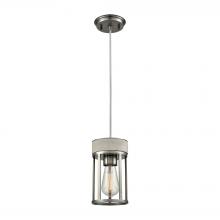 ELK Home 45336/1 - Urban Form 1-Light Mini Pendant in Black Nickel with Concrete and Metal Cage