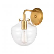  46550/1 - Manhattan Boutique 1-Light Sconce in Brushed Brass with Clear Glass