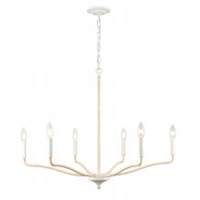 ELK Home 52278/6 - Breezeway 31'' High 6-Light Chandelier - White Coral