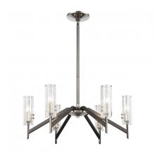 ELK Home 55074/6 - Aspire 6-Light Chandelier in Black Nickel with Ribbed Crystal