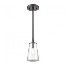  85231/1 - Beaker 1-Light Mini Pendant in Oil Rubbed Bronze with Clear Glass