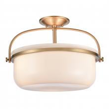 ELK Home 89463/3 - Wentworth 17'' Wide 3-Light Semi Flush Mount - Brushed Gold