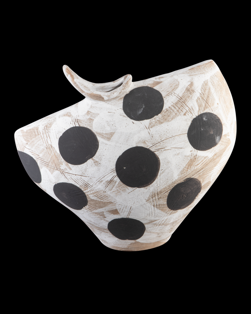 Dots Small White & Black Bowl