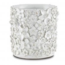 Currey 1200-0628 - Jessamine Small White Cachepot