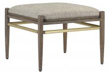 Currey 7000-0282 - Visby Light Pepper Ottoman, Calcutta Linen